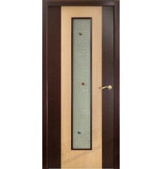 Дверь деревянная "Оникс" Комби дуб/венге